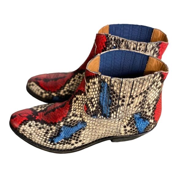 #113 GOLDEN GOOSE Snakeskin Booties - Picture 2 of 11